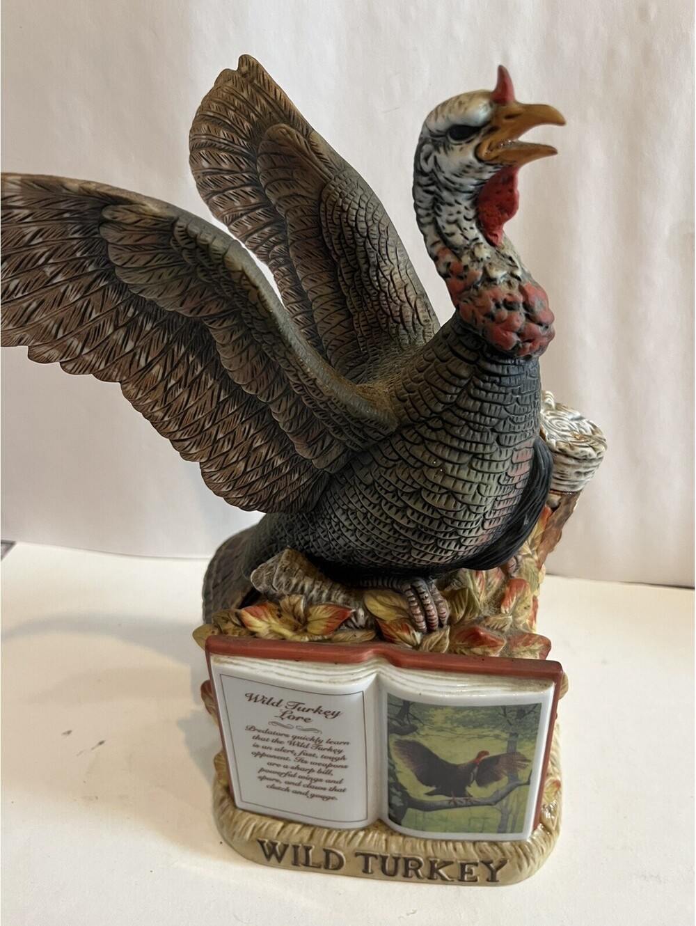Magnificent Wild Turkey Lore Series Decanter 1982, Large, Empty, Pristine Decor